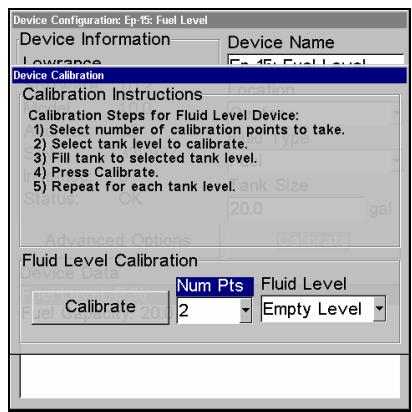 LOWRANCE LMS-520C - Étalonnage 2 points - 2