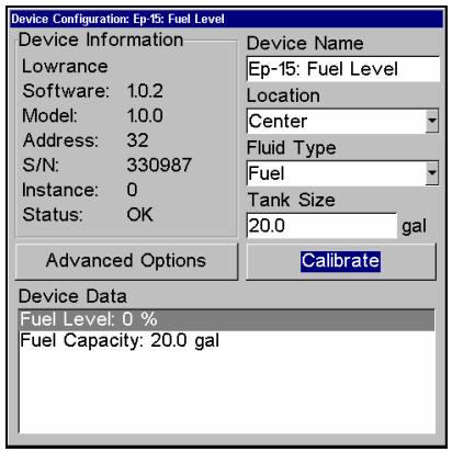LOWRANCE LMS-520C - Étalonnage 2 points - 1