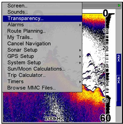 LOWRANCE LMS-520C - Pour régler le niveau de clarté de surface: - 3
