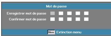 OPTOMA X304M - Changer mot de passe - 3