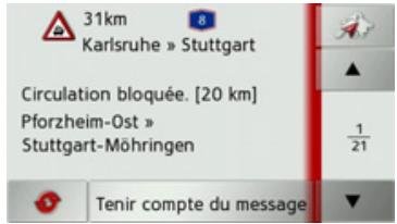 BECKER TRAFFIC ASSIST Z204 - Lecture du message - 1