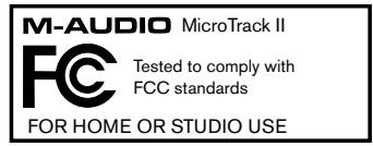 M-AUDIO MICROTRACK II - Enregistrement de la garantie - 1