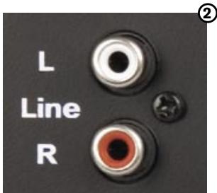 M-AUDIO STUDIOPHILE AV 30,  STUDIOPHILE AV 40 - Réglage du commutateur d'égalisation "bass boost" ③ - 2