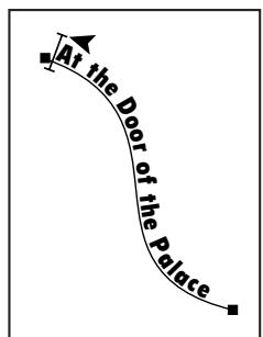 ADOBE ILLUSTRATOR 10 - Pour faire passer le texte de l'autre côté d'un tracé : - 1