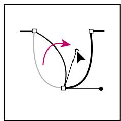 ADOBE ILLUSTRATOR 10 - Pour convertir des points d'inflexion en sommets, et vice versa, avec l'outil conversion de point directeur : - 7