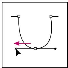 ADOBE ILLUSTRATOR 10 - Pour convertir des points d'inflexion en sommets, et vice versa, avec l'outil conversion de point directeur : - 3