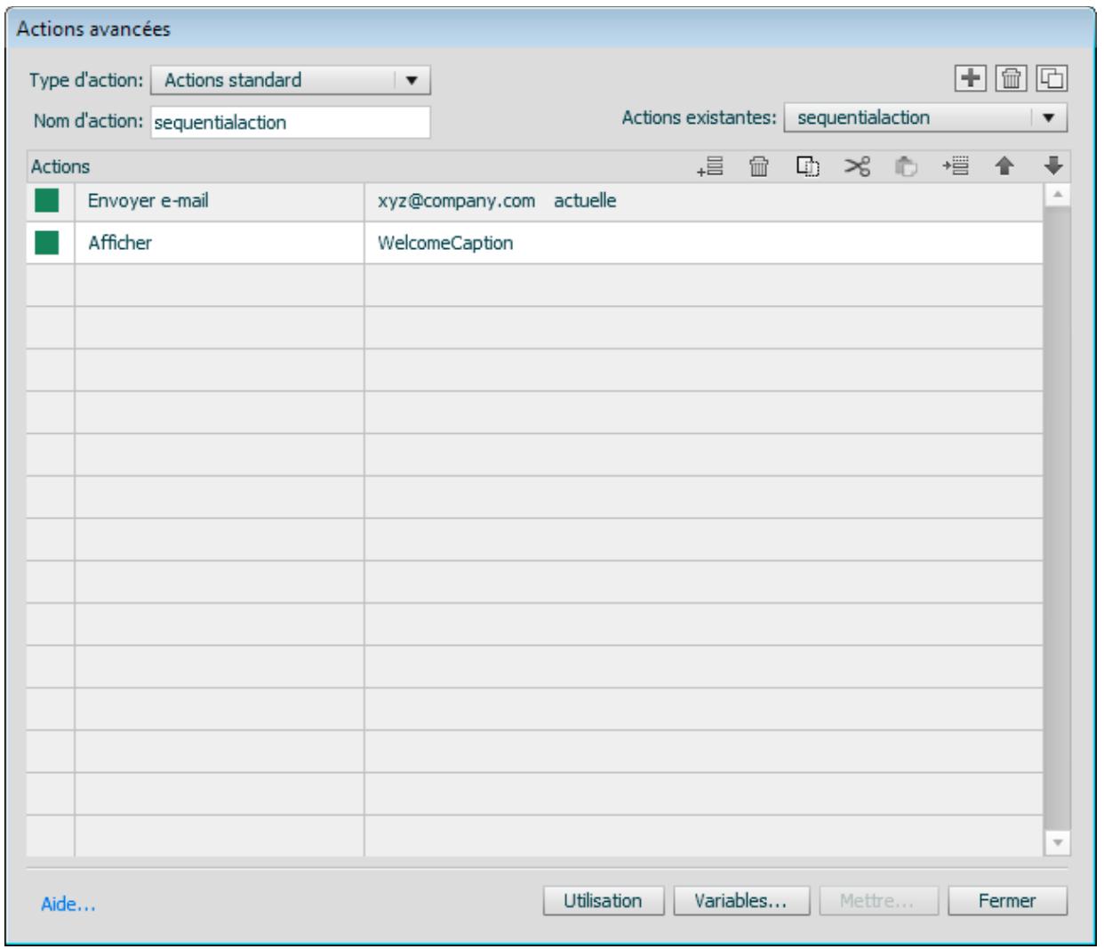 ADOBE CAPTIVATE 5 - Création d'une action avancée pour le courrier électronique et la diapositive de bienvenue - 1