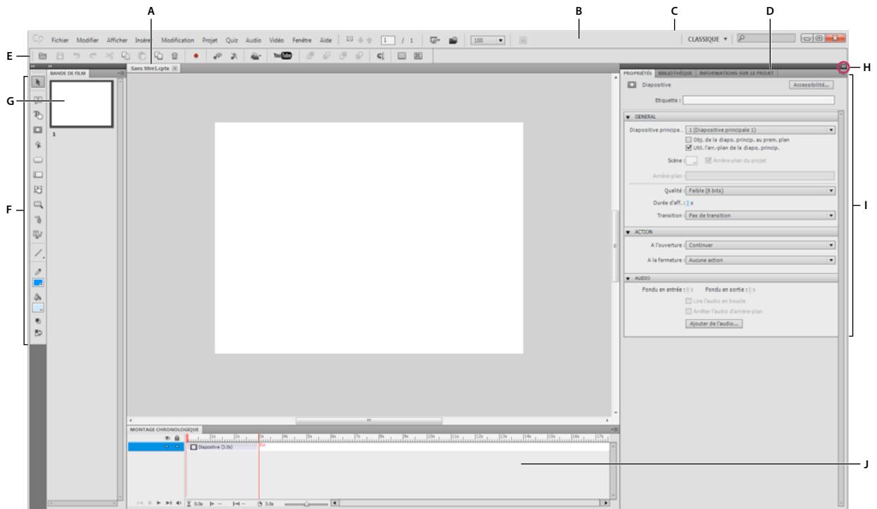 ADOBE CAPTIVATE 5 - Chapitre 2 : Espace de travail - 1