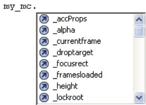 ADOBE FLASH CS5 - Utilisation des conseils de code de type menu - 1