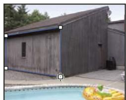 ADOBE PHOTOSHOP CS3 - Définissez les quatre nœuds d'angle du plan. - 1
