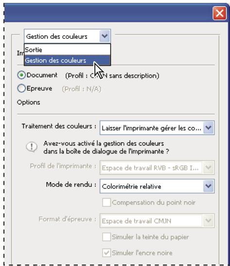 ADOBE PHOTOSHOP CS3 - Gestion des couleurs imprimées par l'imprimante - 1