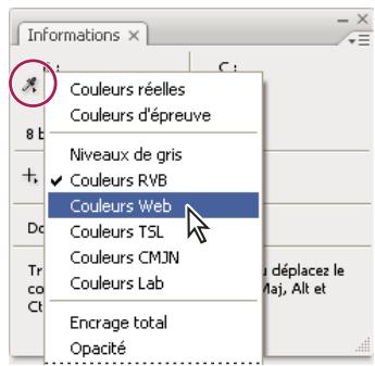 ADOBE PHOTOSHOP CS3 - Pour modifier les options de la palette Informations - 2