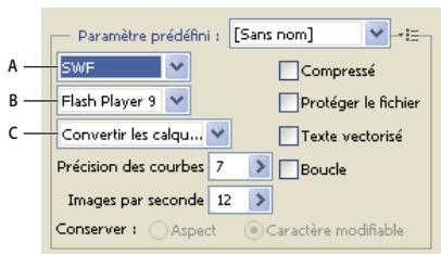 ADOBE PHOTOSHOP CS3 - Options d'optimisation SWF (Illustrator) - 1