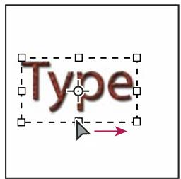 ADOBE PHOTOSHOP CS3 - Redimensionnement ou transformation d'un cadre de sélection de texte - 1
