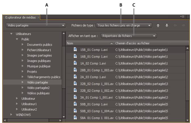 ADOBE PREMIERE PRO CS4 - Importer des fichiers avec l'Explateur de medias - 1