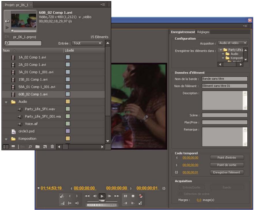 ADOBE PREMIERE PRO CS4 - Acquérir et importer de la vente et de l'audio - 1