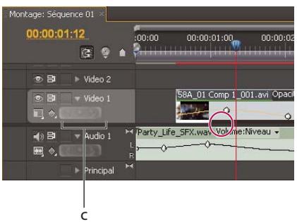 ADOBE PREMIERE PRO CS4 - Déplacer l'indicateur d'instant créé sur une image clé - 2