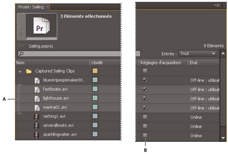 ADOBE PREMIERE PRO CS4 - A propos de l'acquisition en série - 1