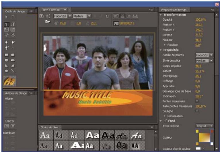 ADOBE PREMIERE PRO CS4 - Ajouter des titres - 1