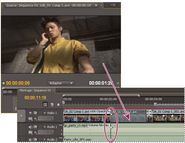 ADOBE PREMIERE PRO CS4 - Définition de pistes cibles - 1