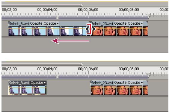 ADOBE PREMIERE PRO CS4 - Raccorder à l'aide des outils de raccord de point d'entrée et de point de sortie - 1