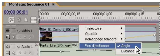 ADOBE PREMIERE PRO CS4 - Afficher des images clés et des propriétés dans le panneau Montage - 5