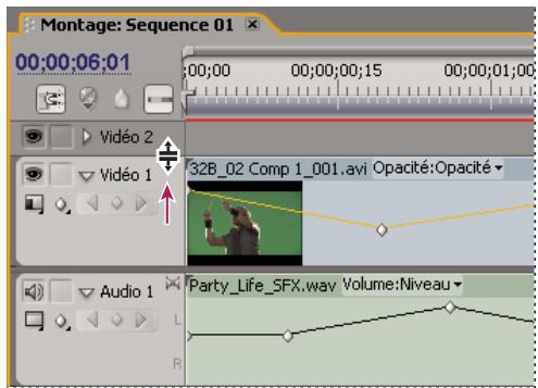 ADOBE PREMIERE PRO CS4 - Afficher des images clés et des propriétés dans le panneau Montage - 4