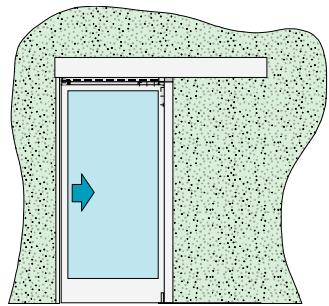 CAME MI6120 - Solution avec montage de la porte coulissante à l'extérieur: - 4