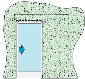 CAME MI6120 - Solution avec montage de la porte coulissante à l'extérieur: - 6
