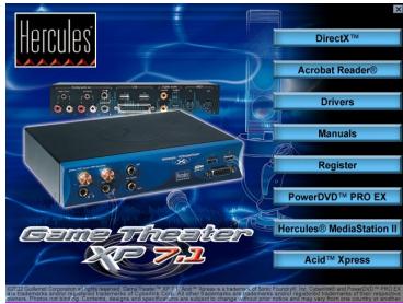 HERCULES GAME THEATER XP 6.1 - Installer les pilotes sous windows XP - 1