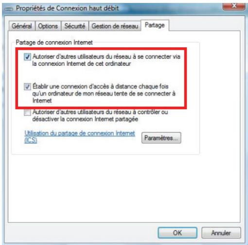 HERCULES EPLUG 200 MINI - Windows Vista : Partager une connexion ADSL dans un réseau de type Ad hoc - 6