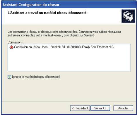 HERCULES EPLUG 200 MINI - Windows XP : Utiliser l'Assistant Configuration du réseau dans un réseau de type Ad hoc - 2