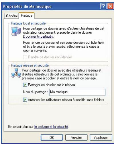 HERCULES EPLUG 200 MINI - Windows XP: Mettre en partage des dossiers - 1