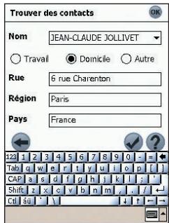 NAVMAN POCKETPC - Se rendre chez un contact - 1