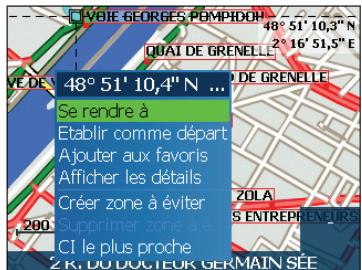 NAVMAN ICN550 - Enregistrement d'un favori à partir de l'écran carte en 2D - 1