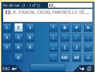 NAVMAN ICN550 - Cinquième étape : trouver le nombre de rue correspondant à votre point de destination - 1