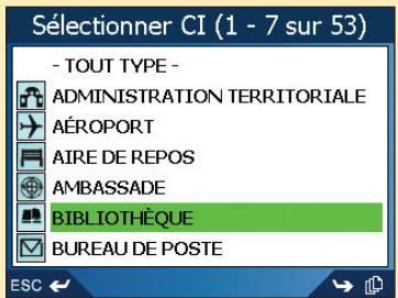 NAVMAN ICN550 - Troisième étape : sélectionner le type de CI - 1