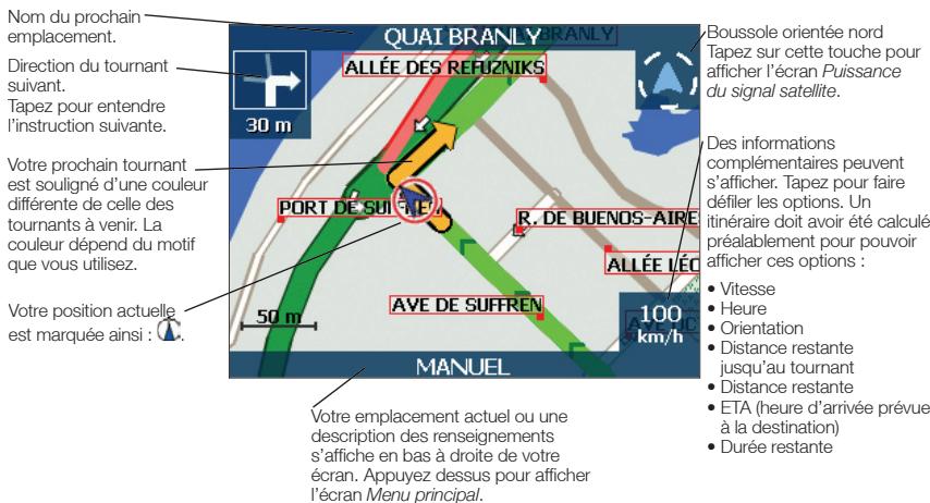 NAVMAN ICN550 - Écran carte en 2D - 1