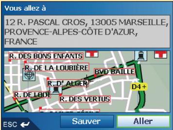 NAVMAN ICN550 - Cinquième étape : trouver le numéro de rue de destination - 2