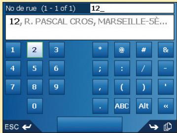 NAVMAN ICN550 - Cinquième étape : trouver le numéro de rue de destination - 1