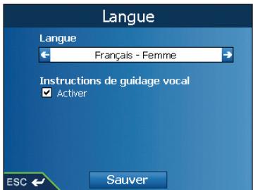 NAVMAN ICN550 - Choix de la langue - 1