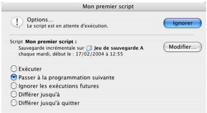IOMEGA RETROSPECT - Contrôle des scripts - 1