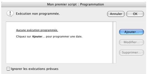 IOMEGA RETROSPECT - Pour planifier un script : - 1