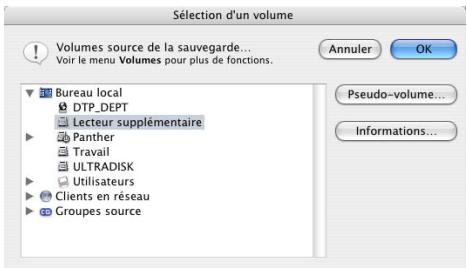 IOMEGA RETROSPECT - Cliquez sur le bouton sources. - 1