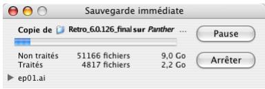 IOMEGA RETROSPECT - Lancement de la sauvegarde - 2