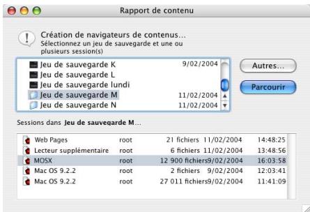 IOMEGA RETROSPECT - Visualisation du contenu des jours de sauvegarde - 1