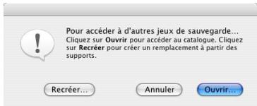 IOMEGA RETROSPECT - Ouverture ou reconstitution du fichier catalogue - 2