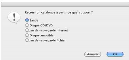 IOMEGA RETROSPECT - Pour reconstituer un fichier catalogue : - 1