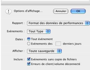 IOMEGA RETROSPECT - Personnalisation du rapport de sauvegarde - 1