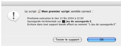 IOMEGA RETROSPECT - Pour tester un script : - 1